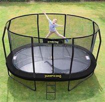 JumpKing Trampolin Oval Black 460 x 305 cm.