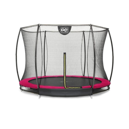 EXIT Silhouette 244 (8ft) ground trampolin Pink + safetynet