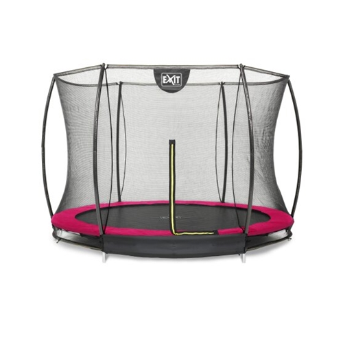 EXIT Silhouette 366 (12ft) ground trampolin Pink + safetynet