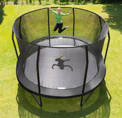 JumpKing Trampolin Oval Black 520 x 425 cm.