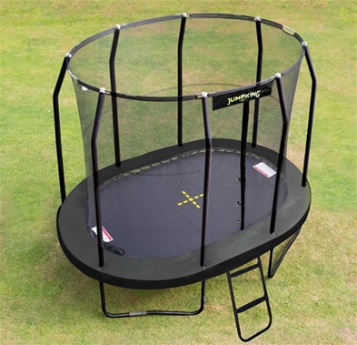 JumpKing Trampolin Oval Black 350 x 244 cm.