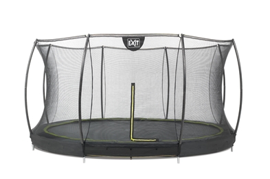 EXIT Silhouette 366 (12ft) ground trampolin Black + safetynet