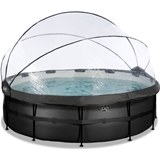 EXIT Havepool Ø 450x122 cm med DOME og sandfilterpumpe–BLACK