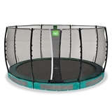 EXIT Allure Classic nedgravet trampolin ø427cm grøn + sikkerhedsnet
