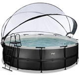 EXIT Havepool Ø 450x122 cm med DOME og sandfilterpumpe–BLACK
