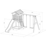 Legetårn Sunny Beach Tower Double Swing