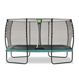 EXIT Allure trampolin 244x427cm. green  + Safetynet 
