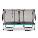 EXIT Allure trampolin 244x427cm. green  + Safetynet 