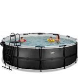 EXIT Havepool Ø 450x122 cm med DOME og sandfilterpumpe–BLACK