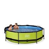 EXIT Havepool Ø 300x76 cm med canopy og filterpumpe–Lime