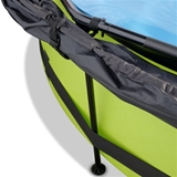 EXIT Havepool Ø 300x76 cm med canopy og filterpumpe–Lime