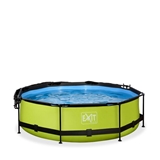 EXIT Havepool Ø 300x76 cm med canopy og filterpumpe–Lime