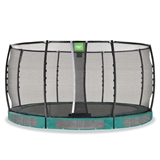 EXIT Allure Premium nedgravet trampolin ø427cm grøn + sikkerhedsnet